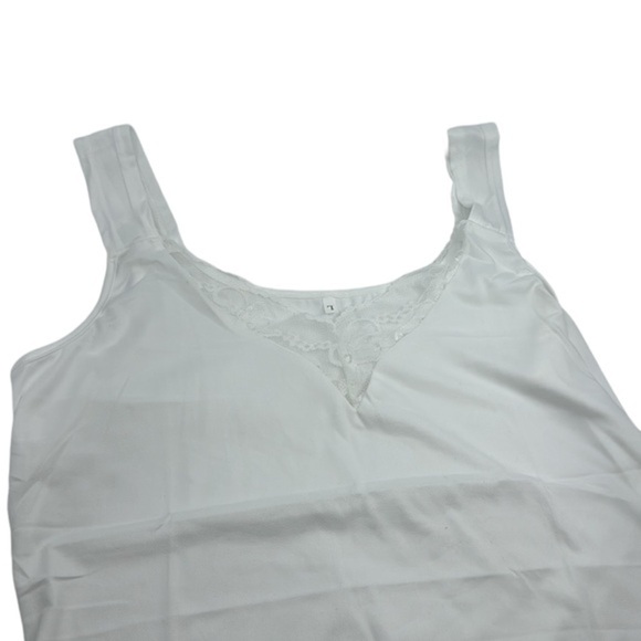 Luxurious Lace Cami Tank Top - Soft Cotton Blend - Size Large - Picture 5 of 5